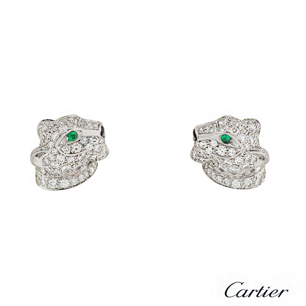Cartier emerald sale earrings